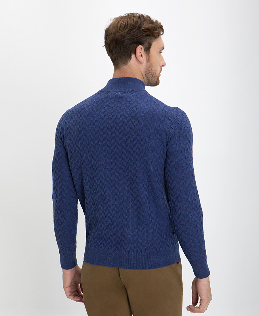 Πουλόβερ Ηalf Zip Modern Fit σε Ραφ φωτογραφία