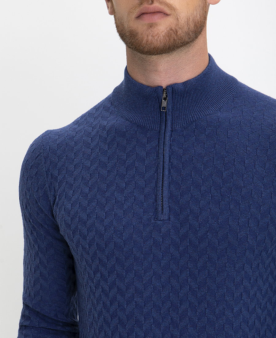 Πουλόβερ Ηalf Zip Modern Fit σε Ραφ φωτογραφία