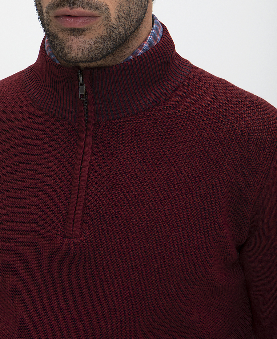 Πουλόβερ Ηalf Zip Modern Fit φωτογραφία