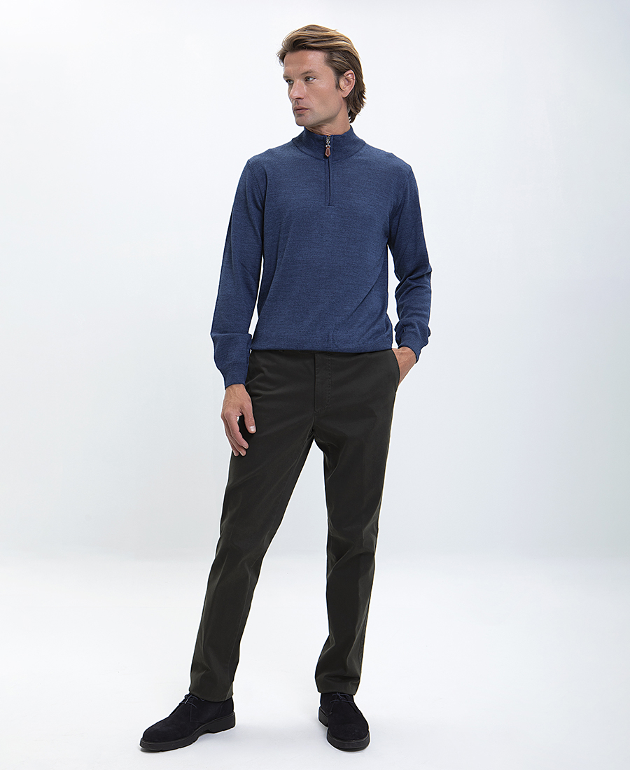 Πουλόβερ Ηalf Zip Modern Fit φωτογραφία