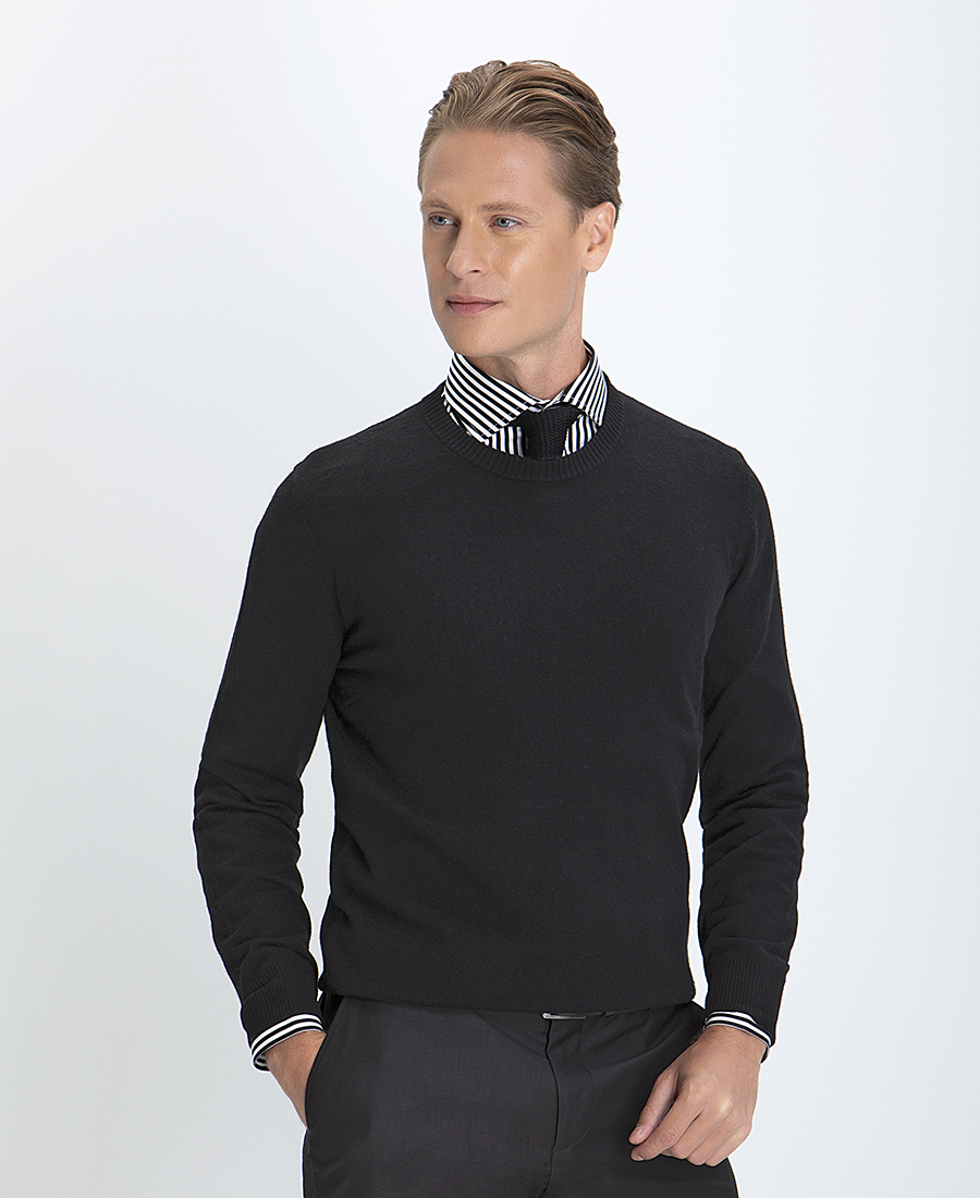 Πλεκτό Πουλόβερ Modern Fit Cashmere Blend