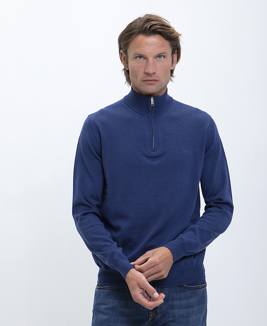 HARMONT & BLAINE Πουλόβερ Ηalf Zip Modern Fit σε Ραφ