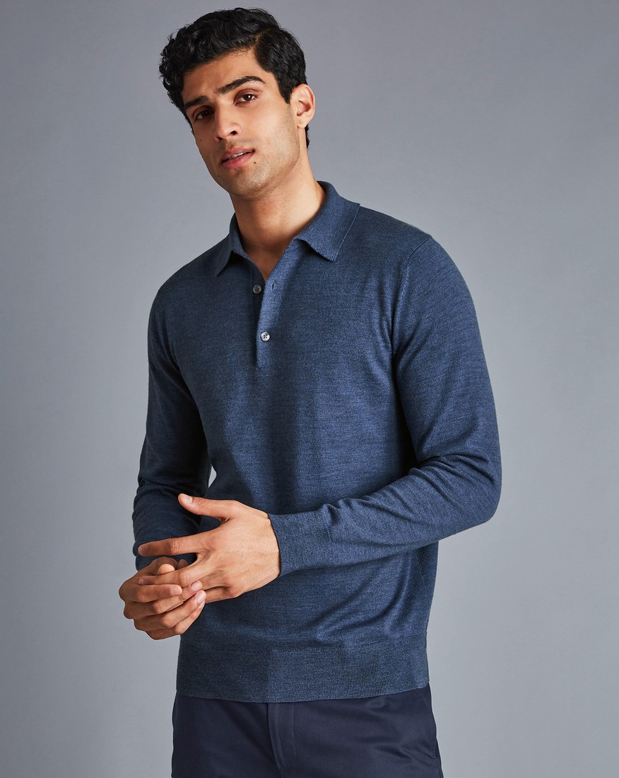 Charles Tyrwhitt Charles Tyrwhitt Merino Polo Μπλούζα