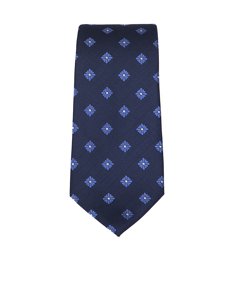 Vardas Vardas Twill Floral Γραβάτα σε Μπλε