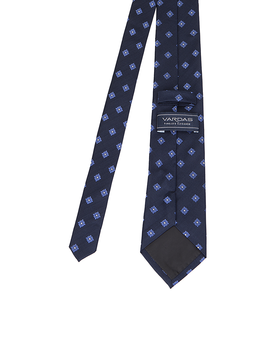 Vardas Twill Floral Γραβάτα σε Μπλε φωτογραφία
