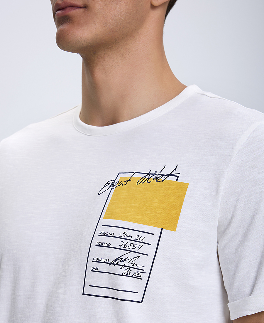 Βαμβακερό Ανδρικό T-Shirt με Κέντημα φωτογραφία