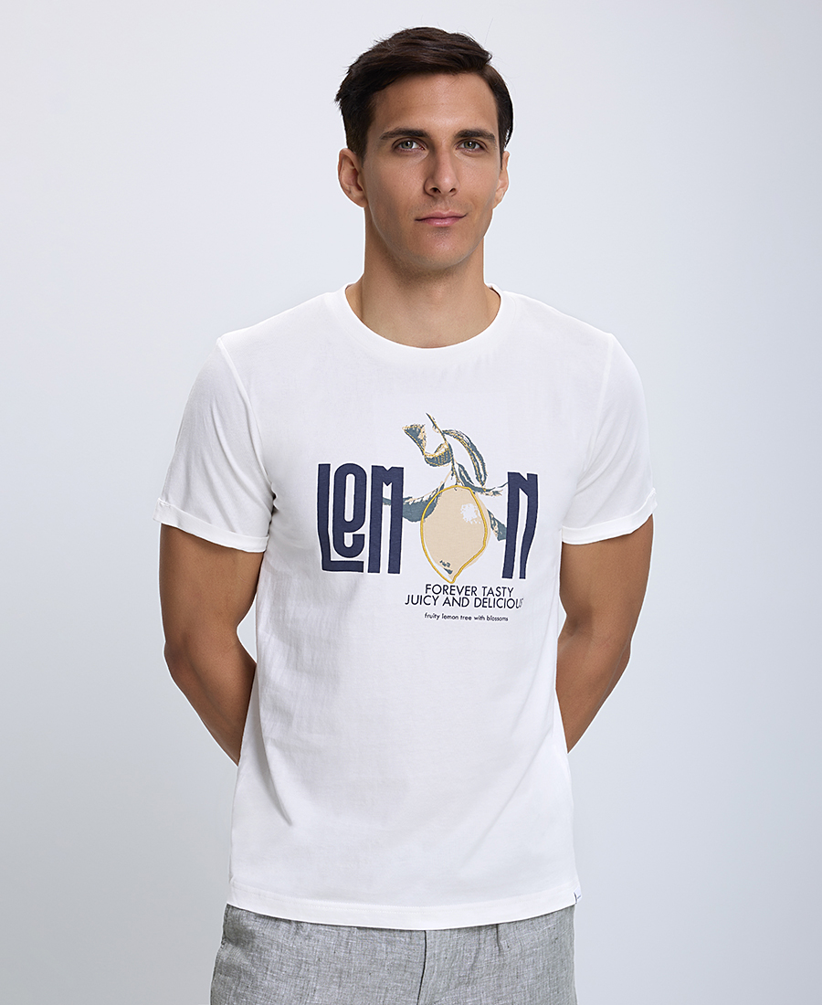 Basefield Τ-Shirt με Στάμπα Modern Fit