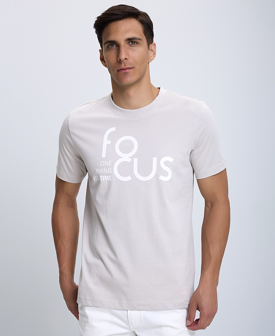 Basefield Βαμβακερό T-Shirt με Στάμπα