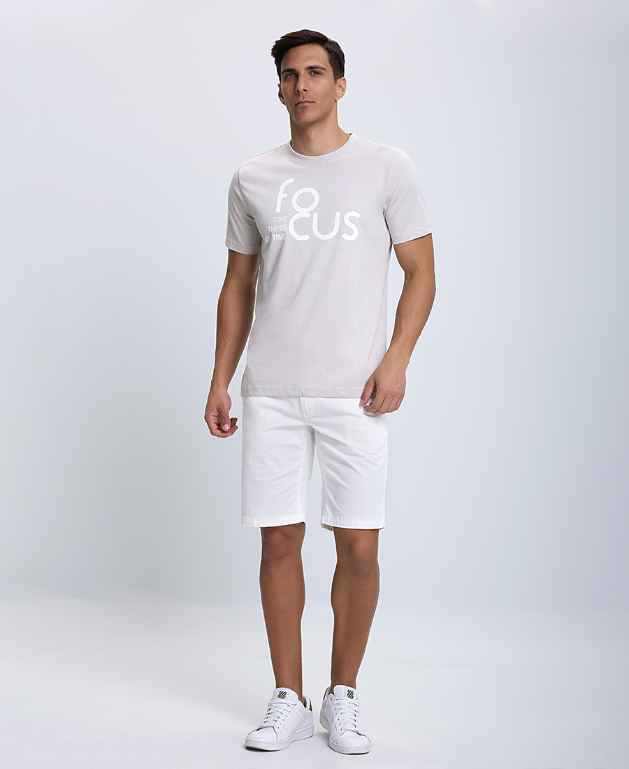 Βαμβακερό T-Shirt με Στάμπα φωτογραφία