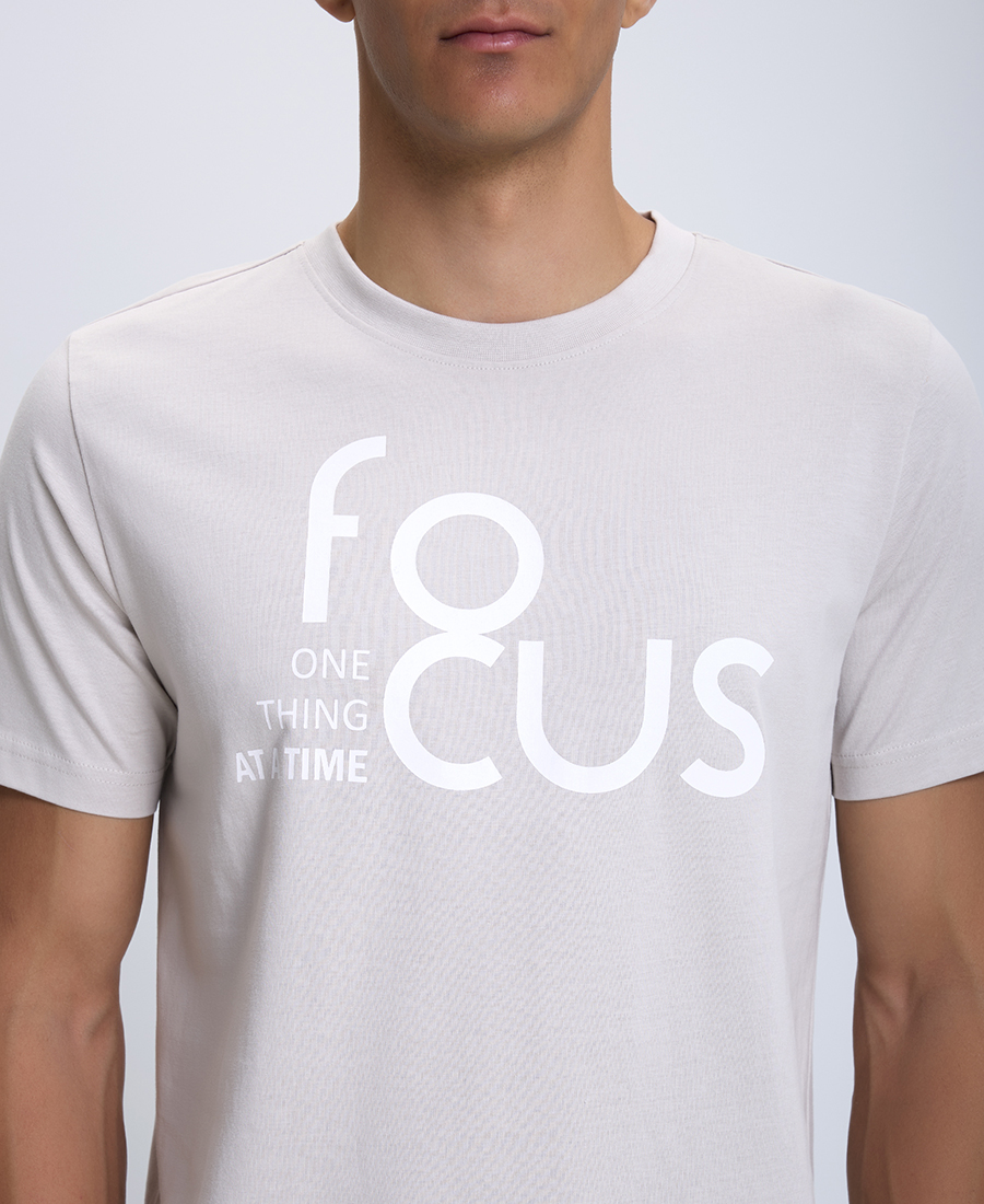 Βαμβακερό T-Shirt με Στάμπα φωτογραφία