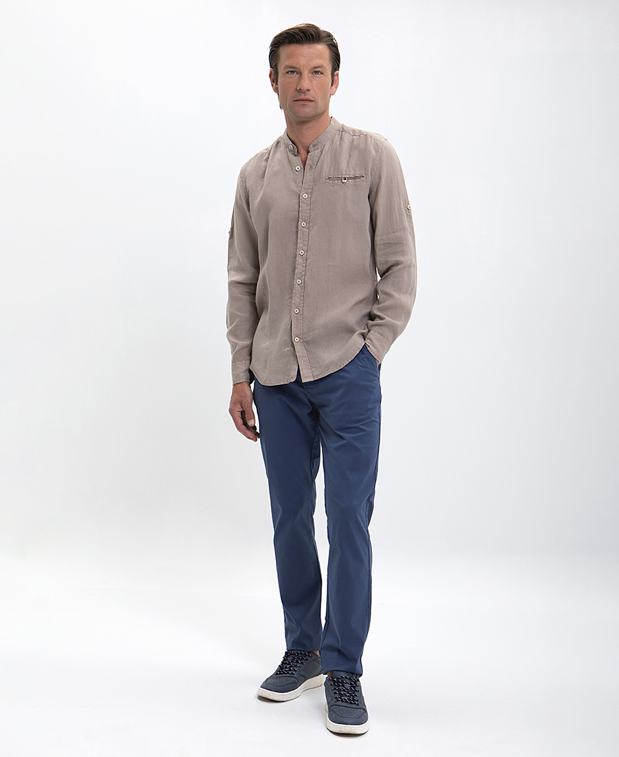 Πουκάμισο Λινό Modern Fit φωτογραφία