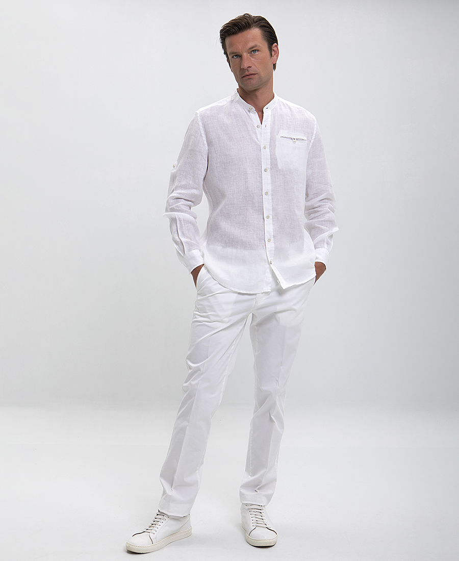 Πουκάμισο Λινό Modern Fit φωτογραφία
