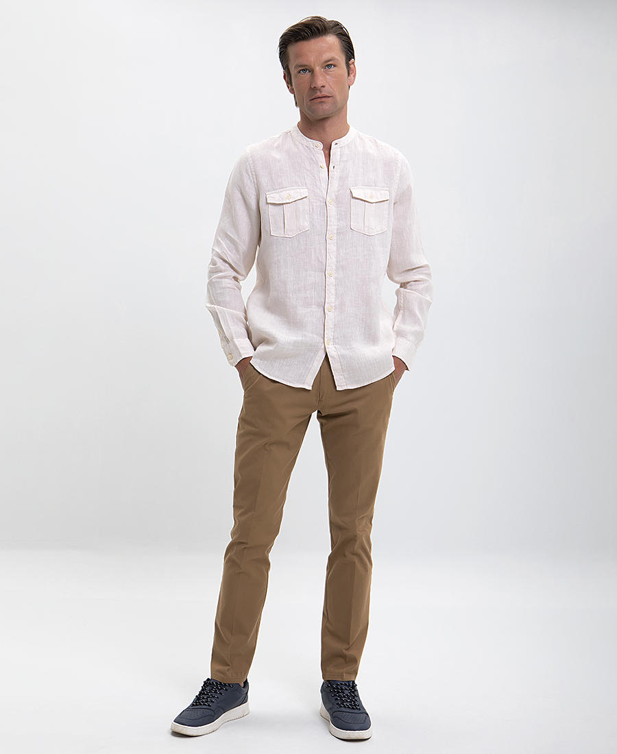 Πουκάμισο Λινό Modern Fit φωτογραφία