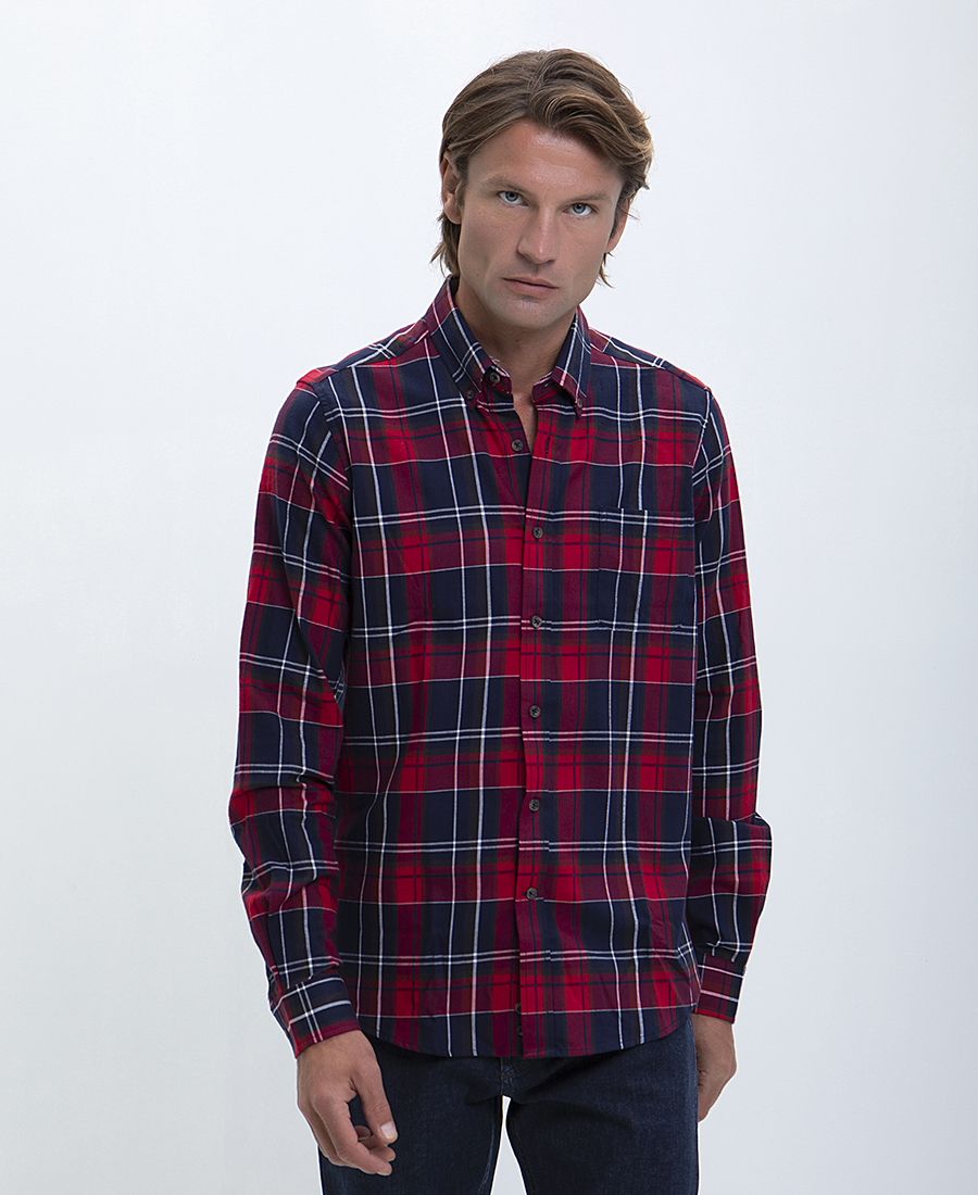 Vardas Πoυκάμισο Modern Fit σε Κόκκινο Καρό