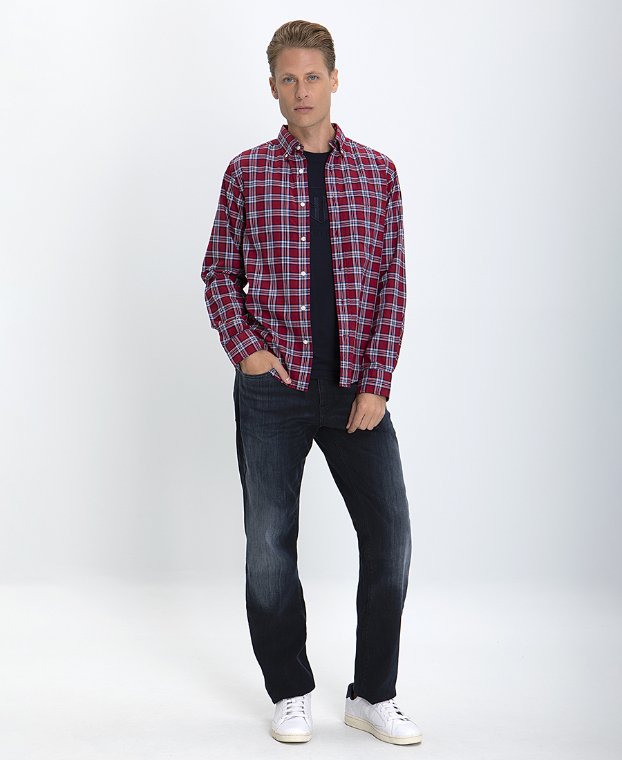 Gant Πουκάμισο Button Down Modern Fit σε Κόκκινο Καρό φωτογραφία