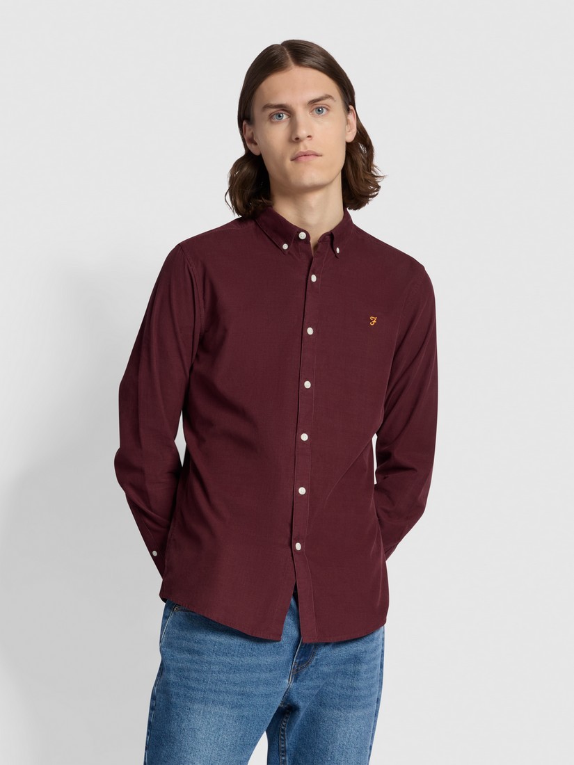 Farah Κοτλέ Πουκάμισο Button Down Comfort Fit