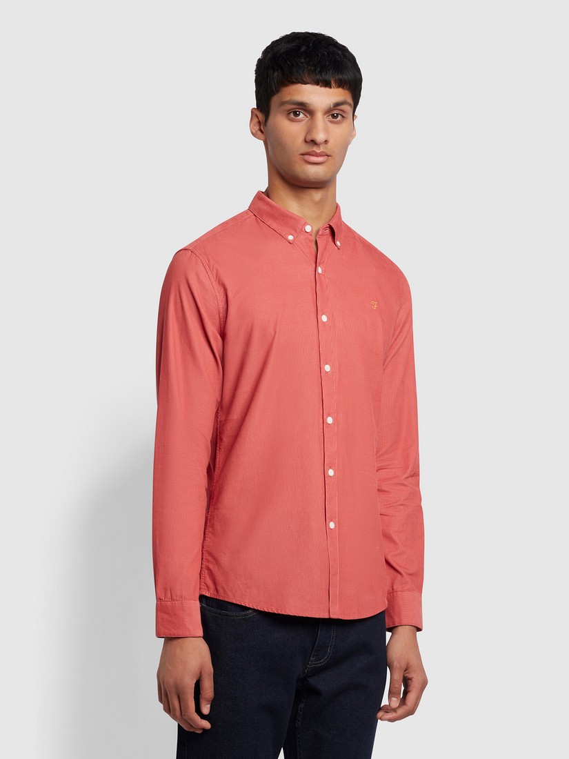 Farah Κοτλέ Πουκάμισο Button Down Comfort Fit