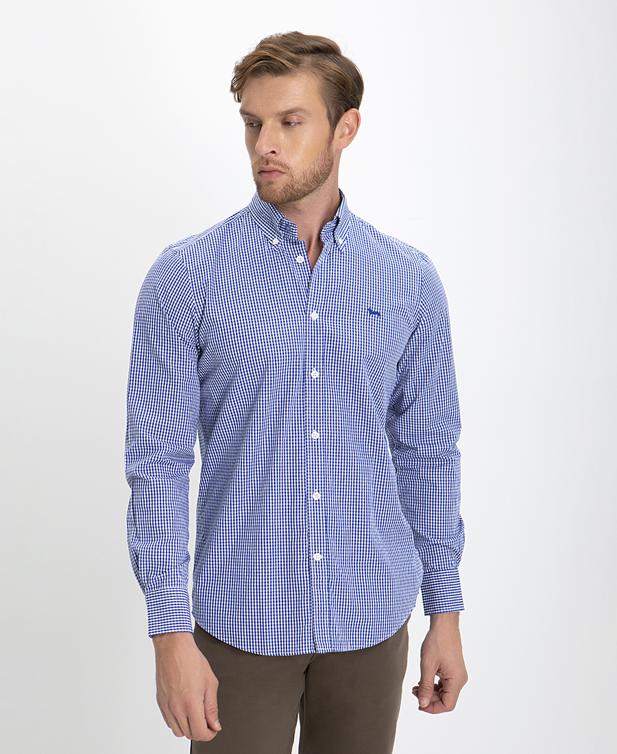 Harmont & Blaine Harmont & Blaine Πουκάμισο Button Down Modern Fit σε Μπλε Καρό