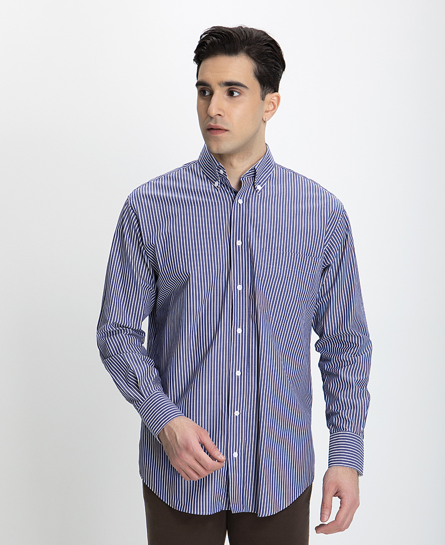 Winfield Πουκάμισο Button Down Comfort Fit σε Μπλε Ρίγα