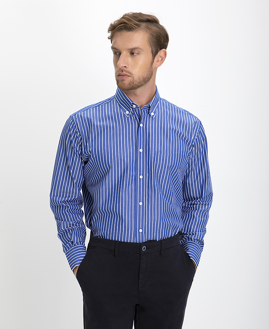 Winfield Πουκάμισο Button Down Comfort Fit σε Μπλε Ρίγα
