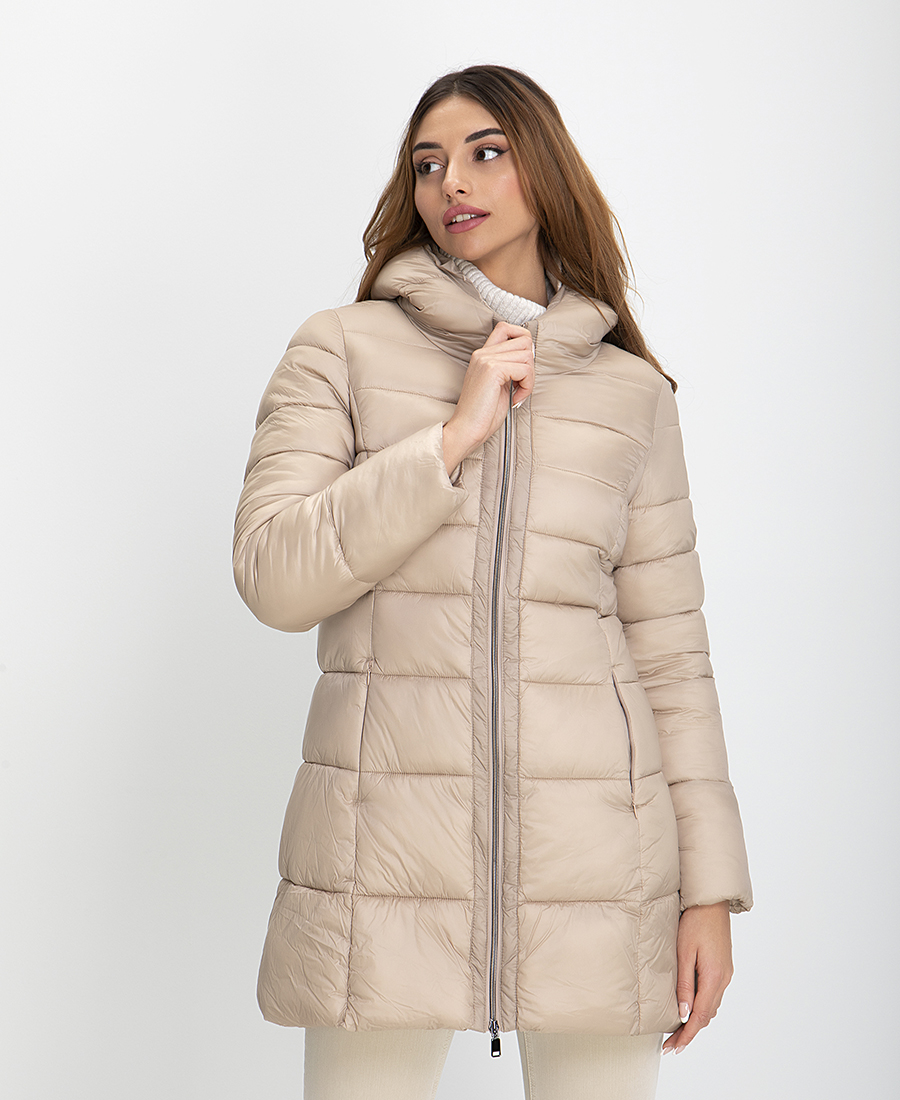 Allegra Carmine Allegra Carmine Μπουφάν Puffer Μακρύ με Κουκούλα