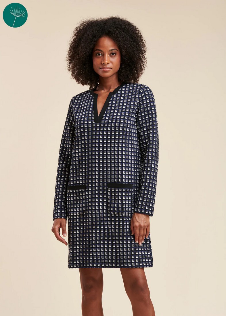 La Fee Maraboutee Φόρεμα Jersey με Γεωμετρικό Σχέδιο φωτογραφία