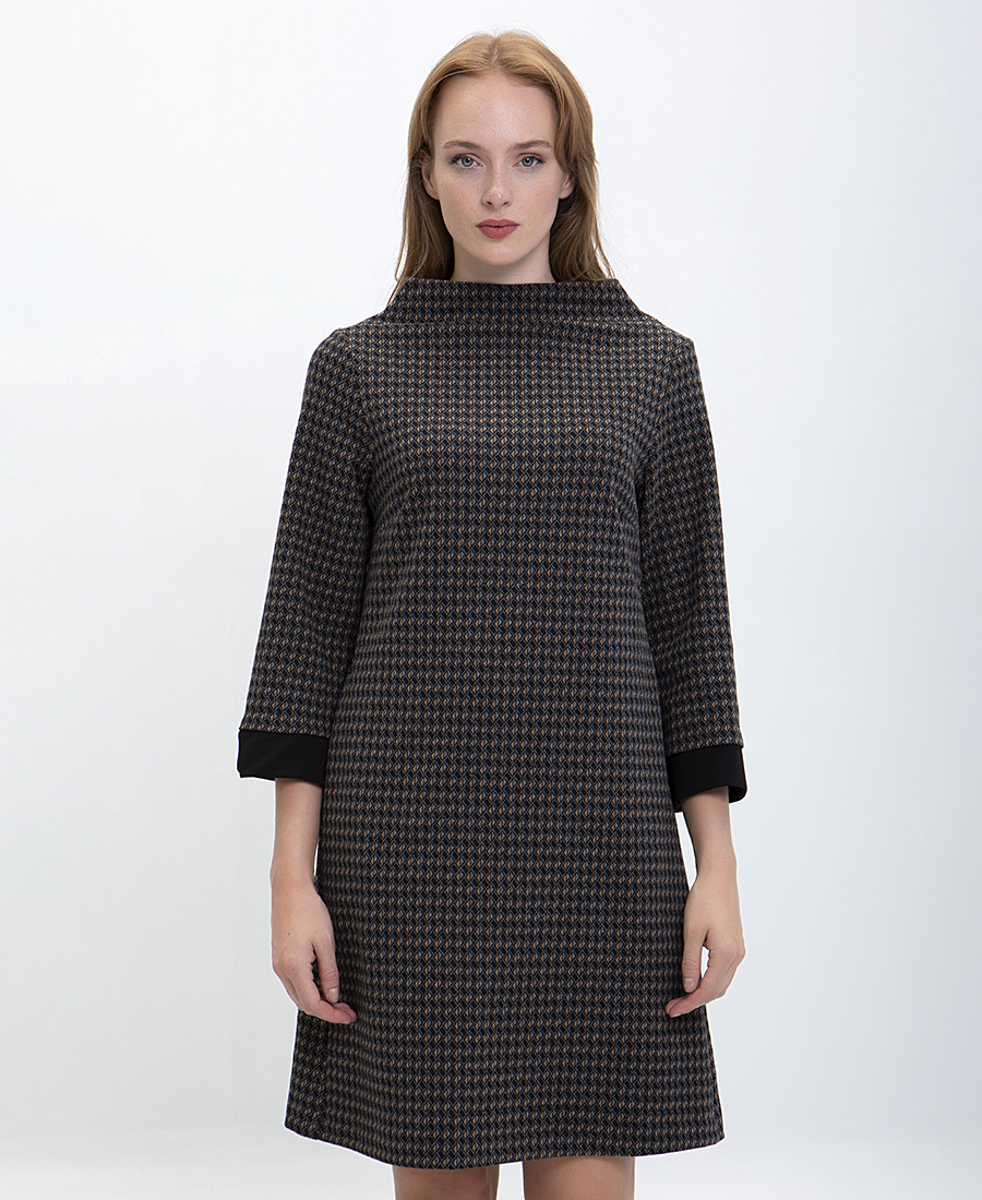 Laura Donini Printed Φόρεμα σε Εμπριμέ Γκρι