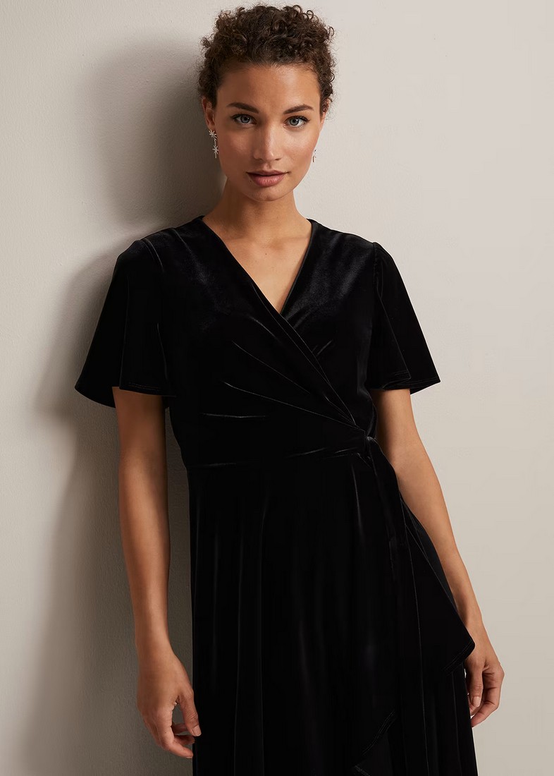 Phase Eight Φόρεμα Βελούδινο σε Μαύρο φωτογραφία