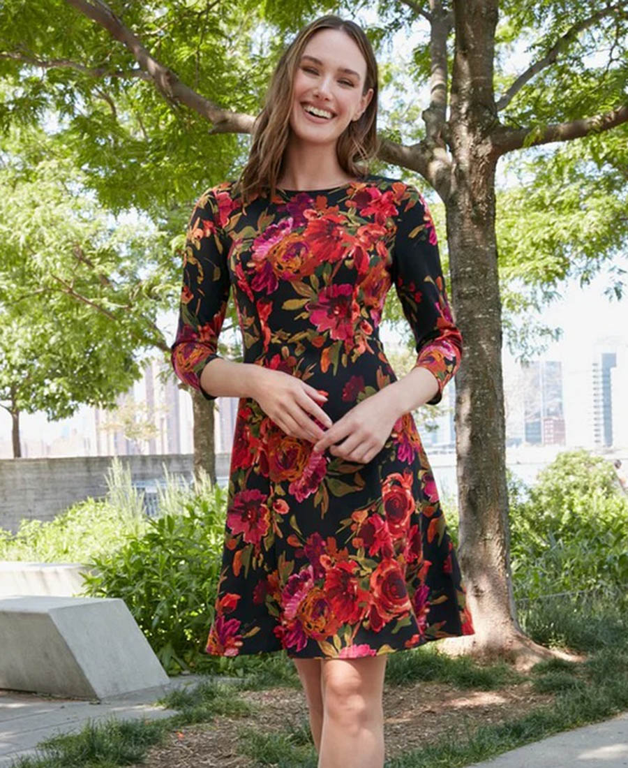 Allegra Carmine Floral Φόρεμα σε Μοβ Εμπριμέ
