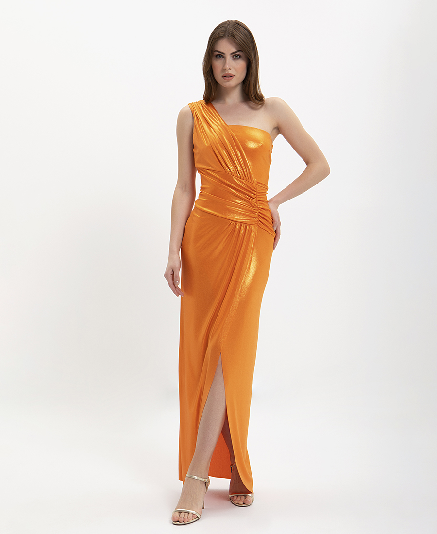 Dramee Dramee One Shoulder Dress in Lurex Jersey