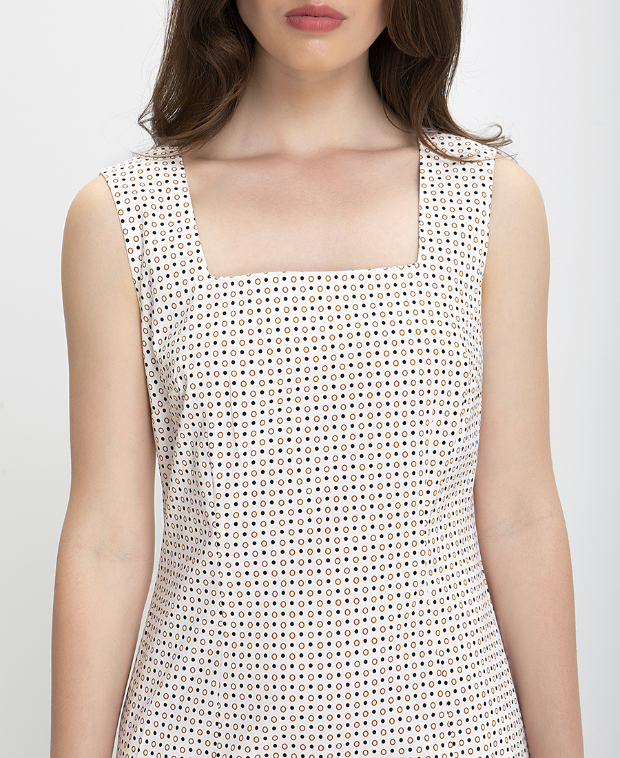 Φόρεμα Πουά σε Εκρού φωτογραφία