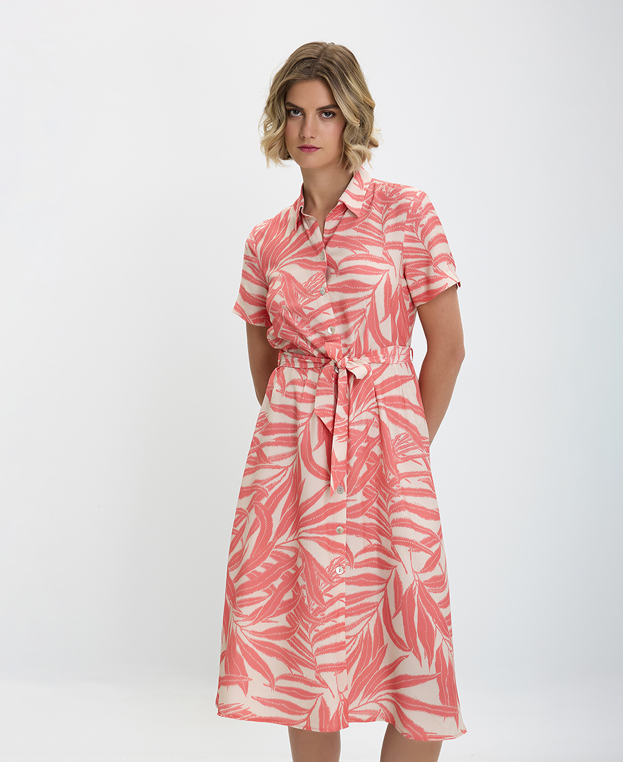 Bianca Φόρεμα Σεμιζιέ Floral σε Εμπριμέ