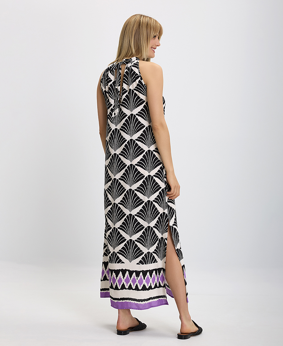 La Fee Maraboutee Μακρύ Εμπριμέ Αμάνικο Φόρεμα φωτογραφία