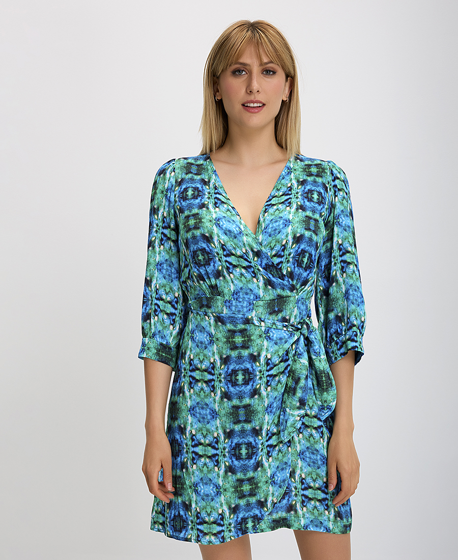 La Fee Maraboutee Φόρεμα print mini με wrap ζώνη