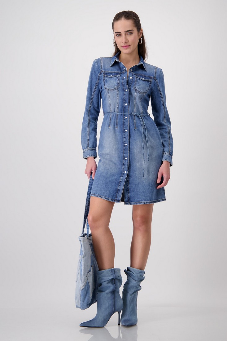 Monari Monari Mini Φόρεμα Denim με Ζώνη