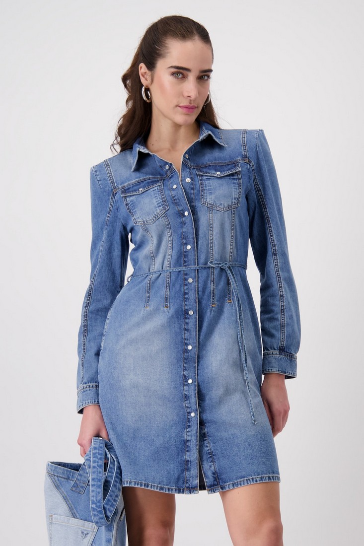 Monari Mini Φόρεμα Denim με Ζώνη φωτογραφία