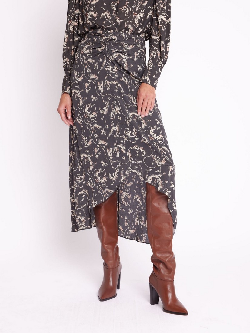 Berenice Berenice Printed Φούστα lurex σε Μαύρο Εμπριμέ