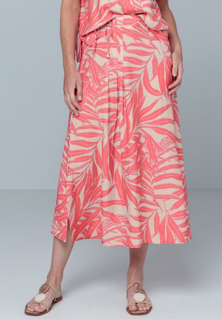 Bianca Φούστα Leaf Print σε Εμπριμέ