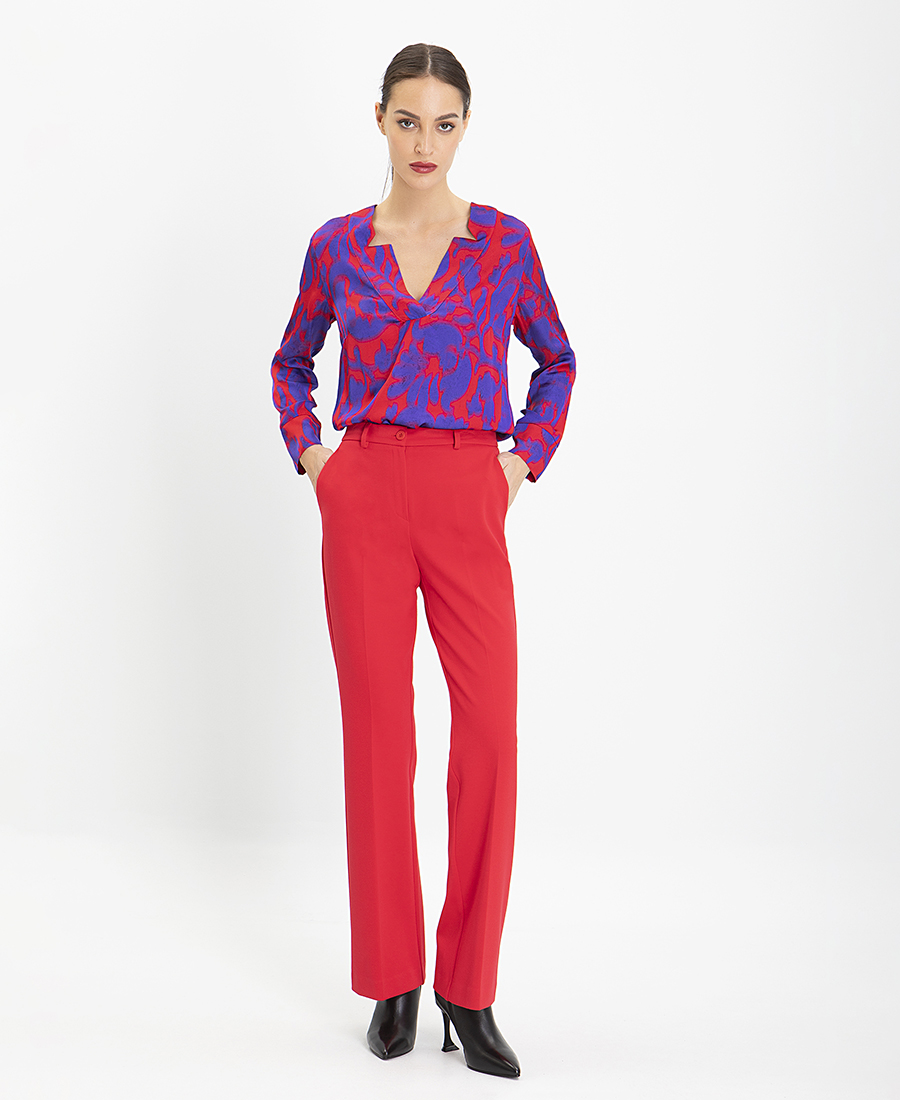 Παντελόνι Straight Leg σε Κόκκινο φωτογραφία