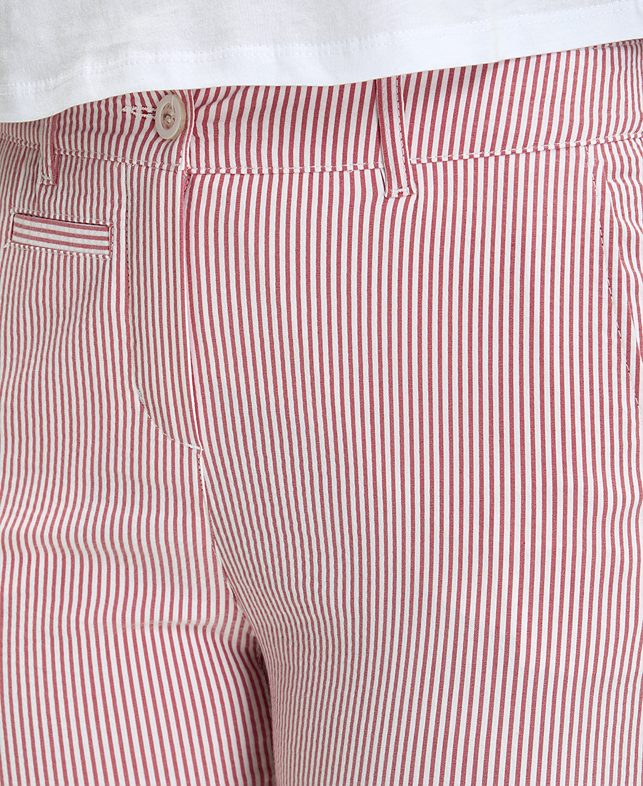 Παντελόνι Cropped σε Κόκκινο Ριγέ φωτογραφία