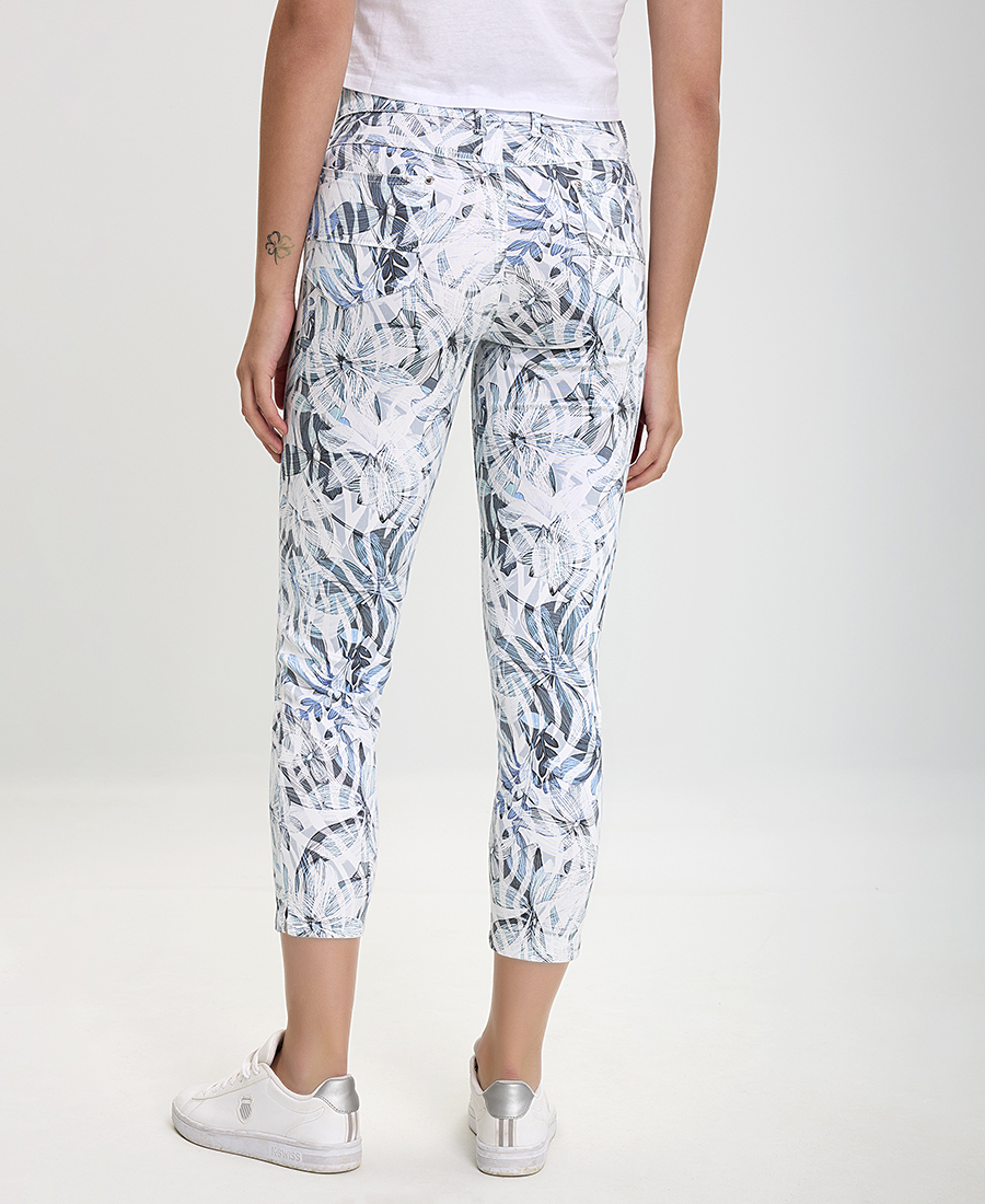 Denim Style Floral Παντελόνι σε Μπλε Εμπριμέ φωτογραφία