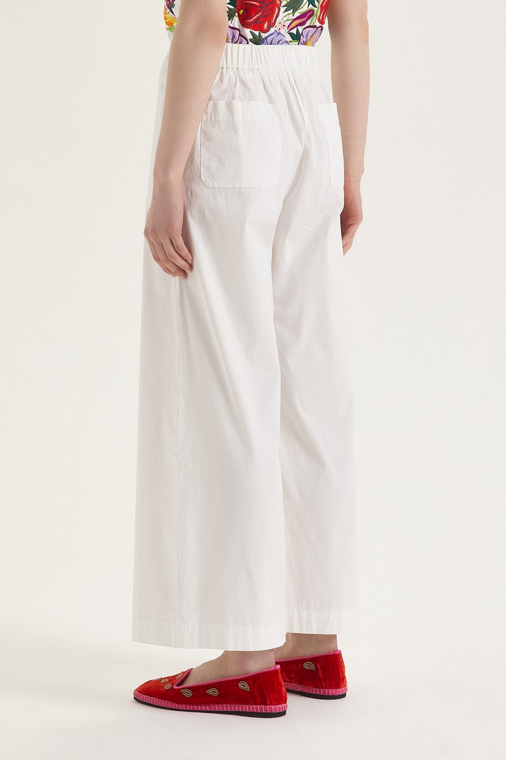 Maliparmi Παντελόνα Stretch Popeline σε Λευκό φωτογραφία