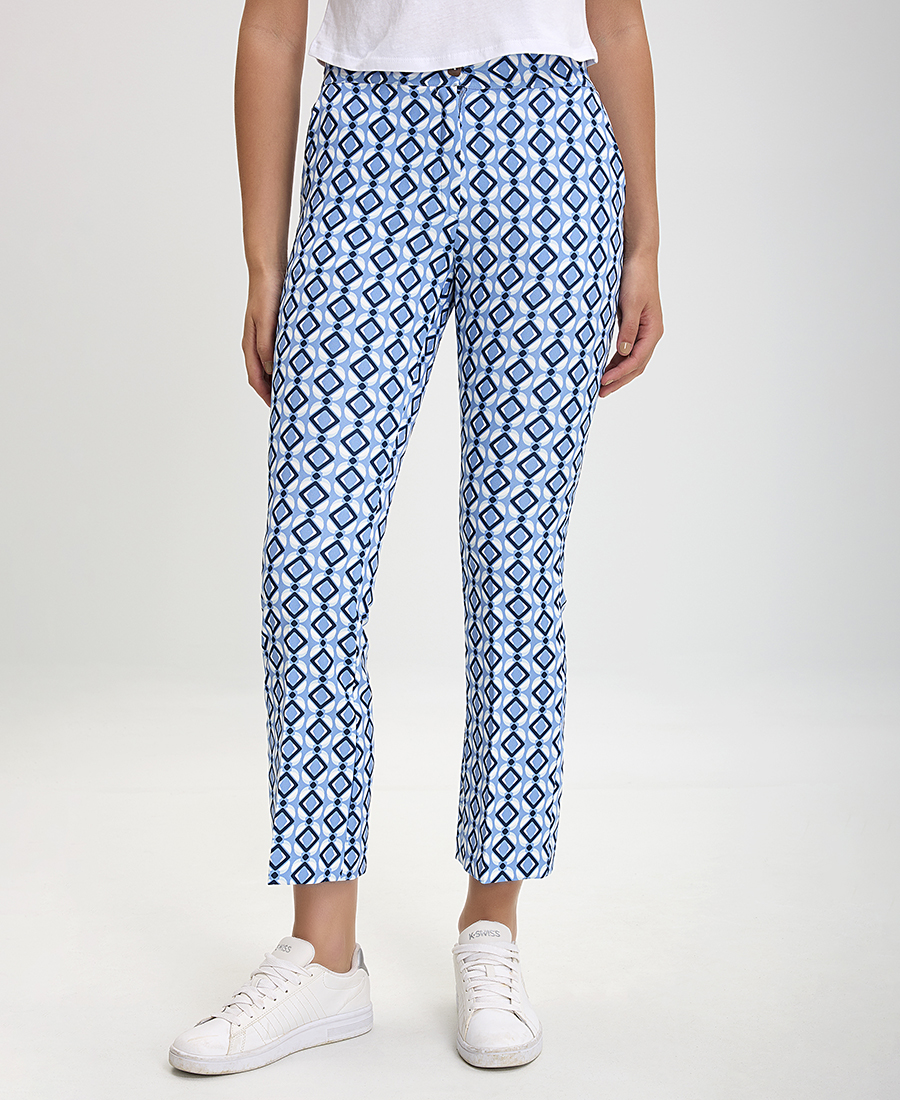 Παντελόνι με Γεωμετρικό Τύπωμα σε Εμπριμέ