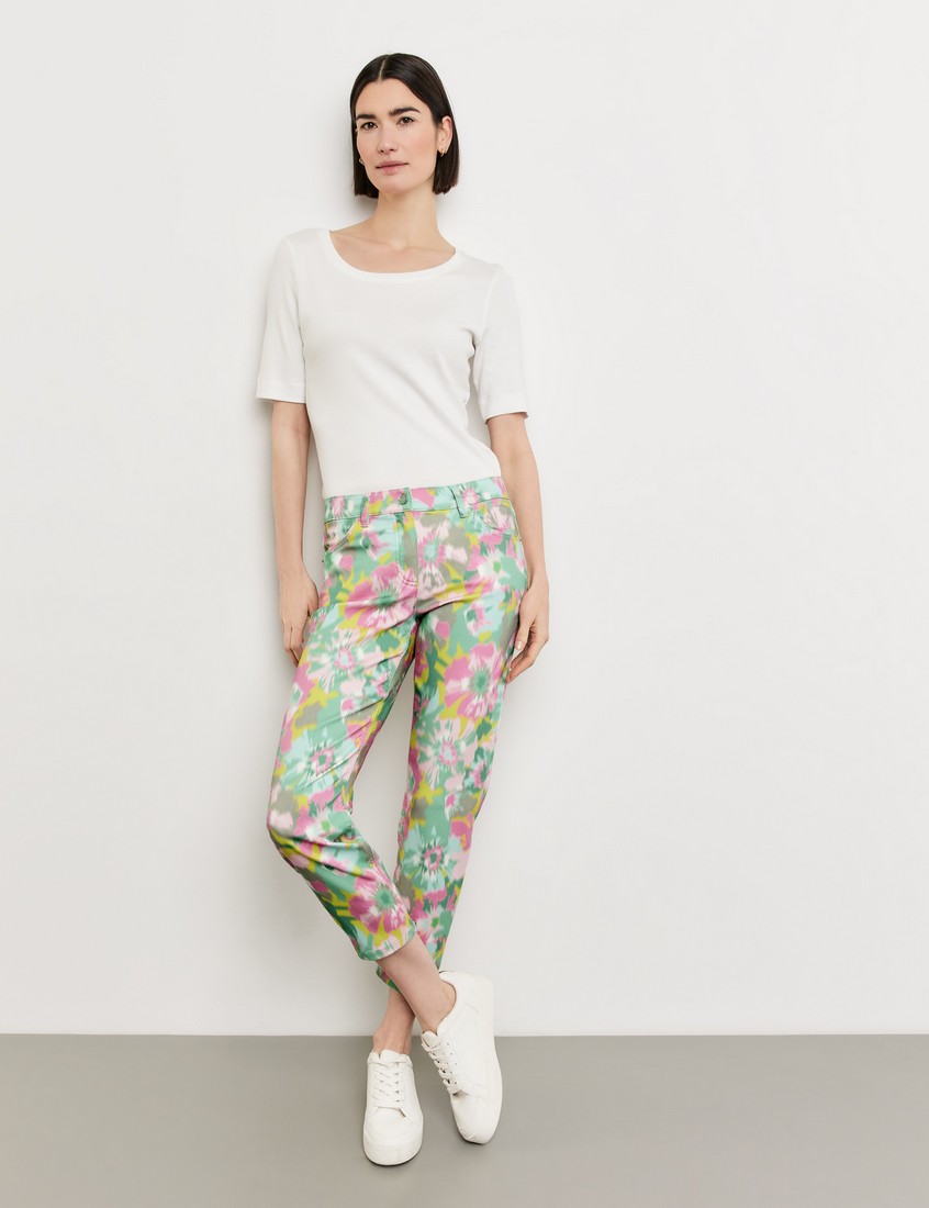 Gerry Weber Gerry Weber Παντελόνι Denim Floral σε Εμπριμέ