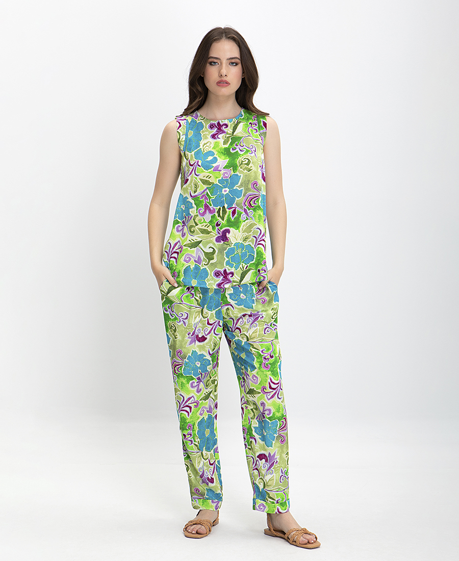 Παντελόνα Floral σε Εμπριμέ φωτογραφία