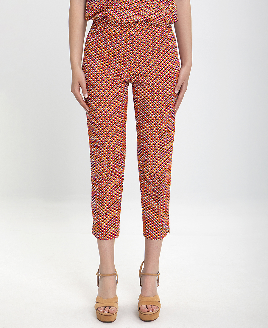 Diana D Παντελόνι Cropped σε Εμπριμέ