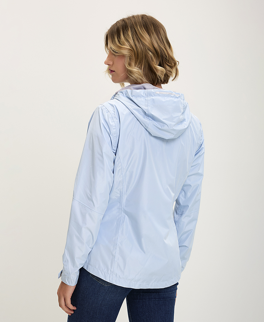 Light Weight Jacket με Κουκούλα σε Θαλασσί Σιέλ φωτογραφία