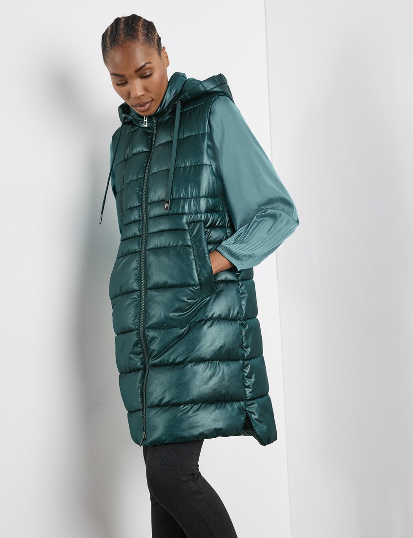 Gerry Weber Μακρύ Bodywarmer Γιλέκο σε Πετρόλ φωτογραφία
