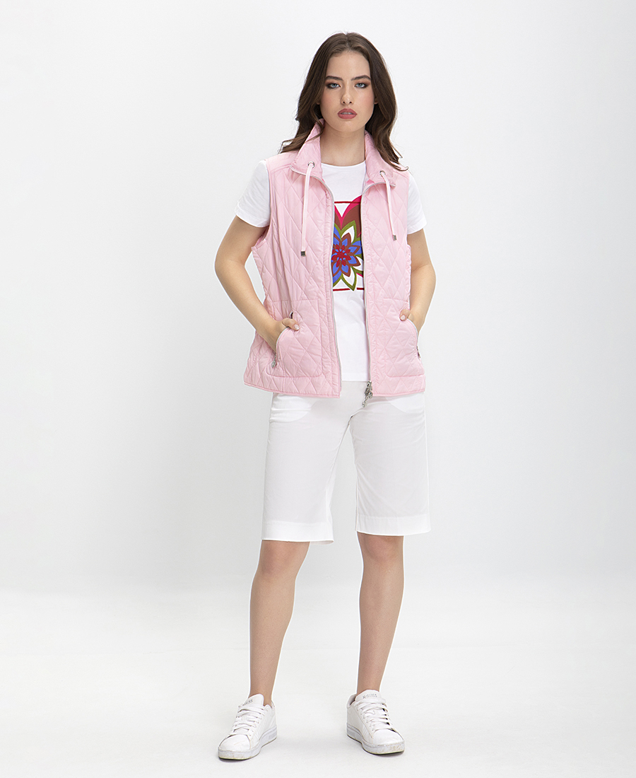 Double Face Αμάνικο Γιλέκο σε Ροζ φωτογραφία