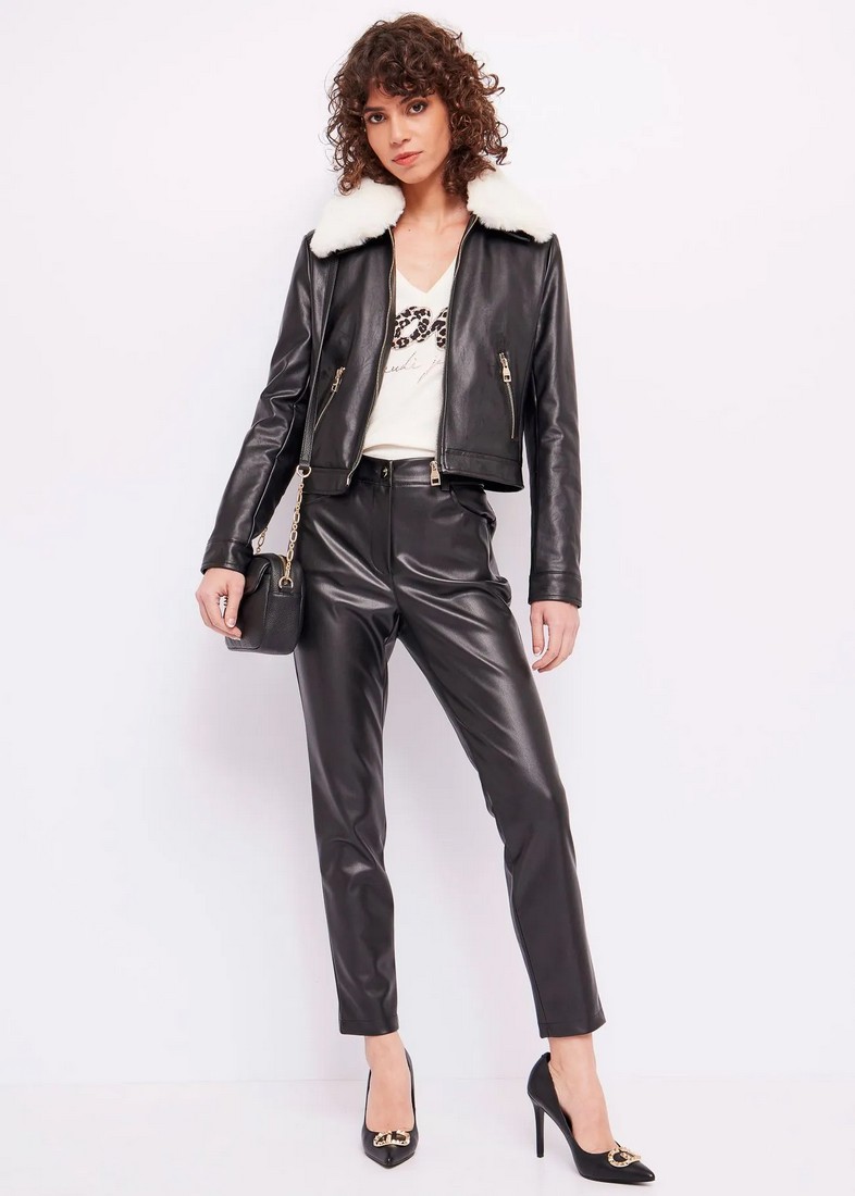 Gaudi παντελόνι με δερμάτινη όψη φωτογραφία